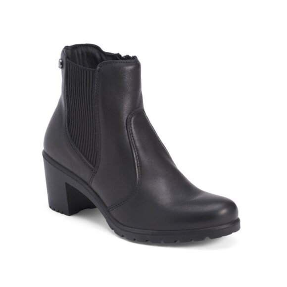 IGI&CO Black Made In Italy Leather Heeled Booties - Picture 1 of 2